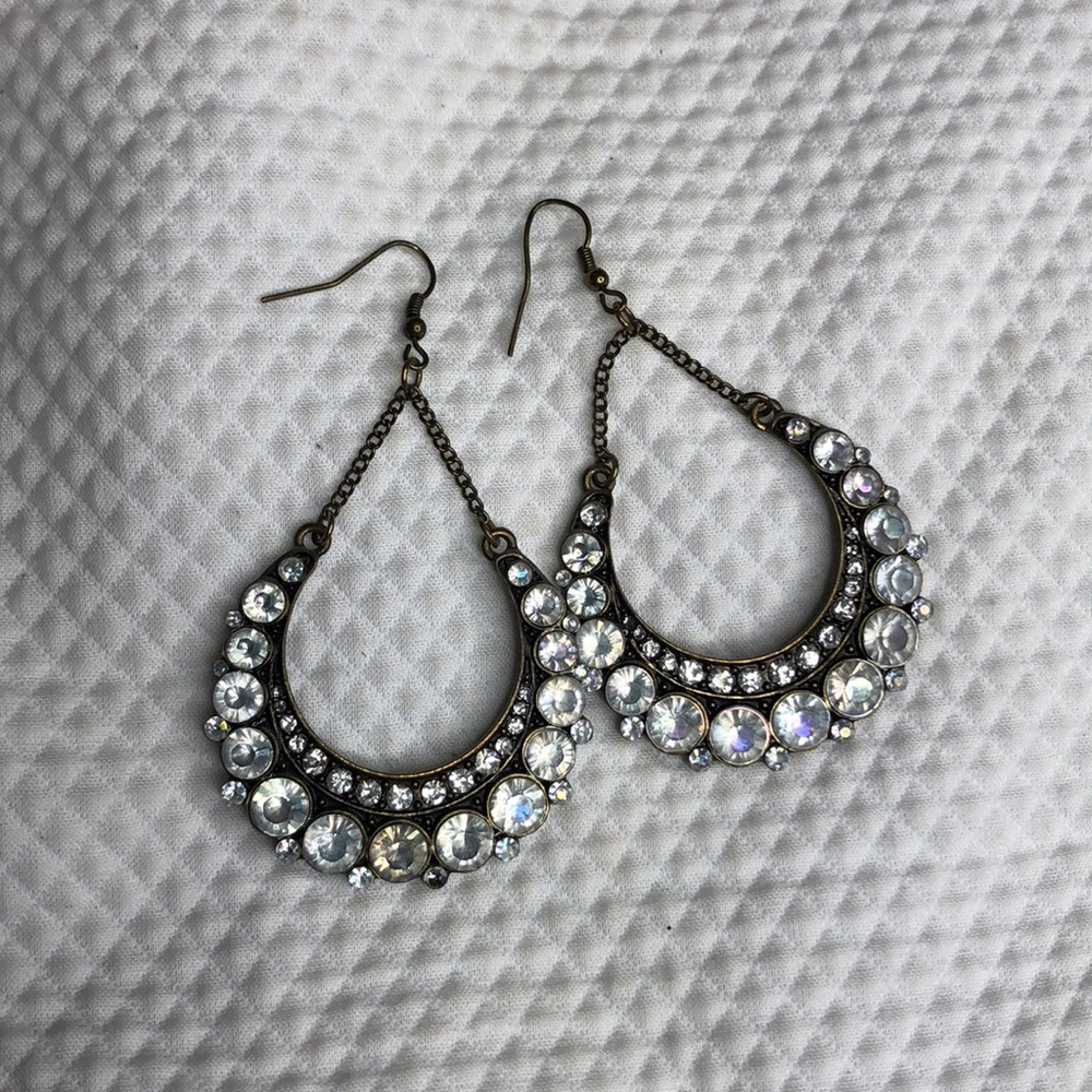 Jeweled hoop earrings